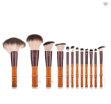 12PCS high quality portable bamboo shape handle makeup brush set